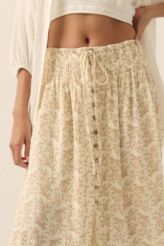 Annie Buttoned Maxi Skirt