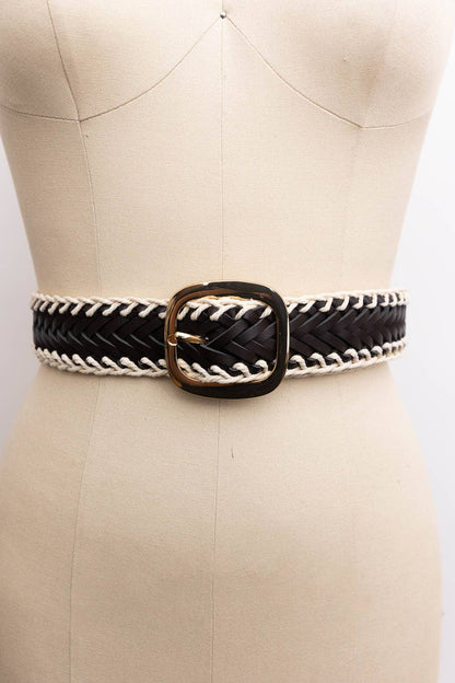 Crochet Woven Leather Belt