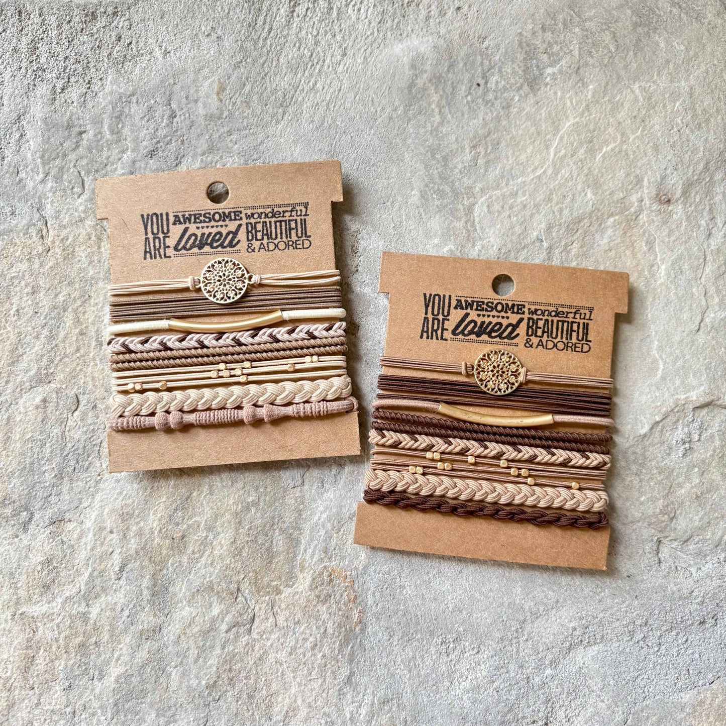 Charm Hair Ties | Latte