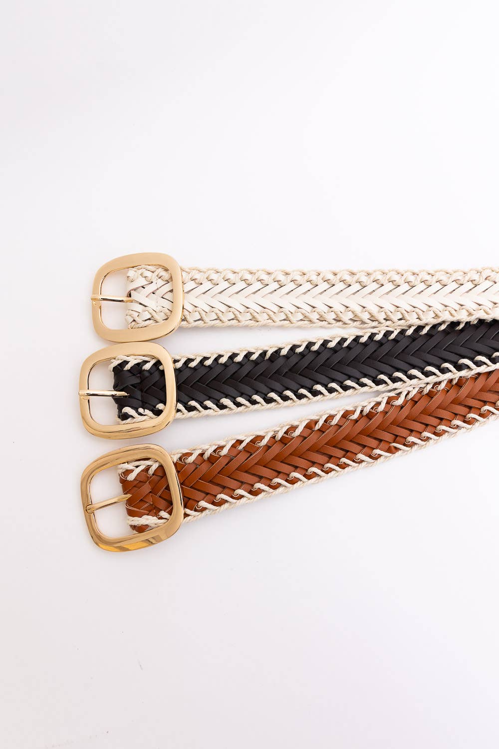 Crochet Woven Leather Belt