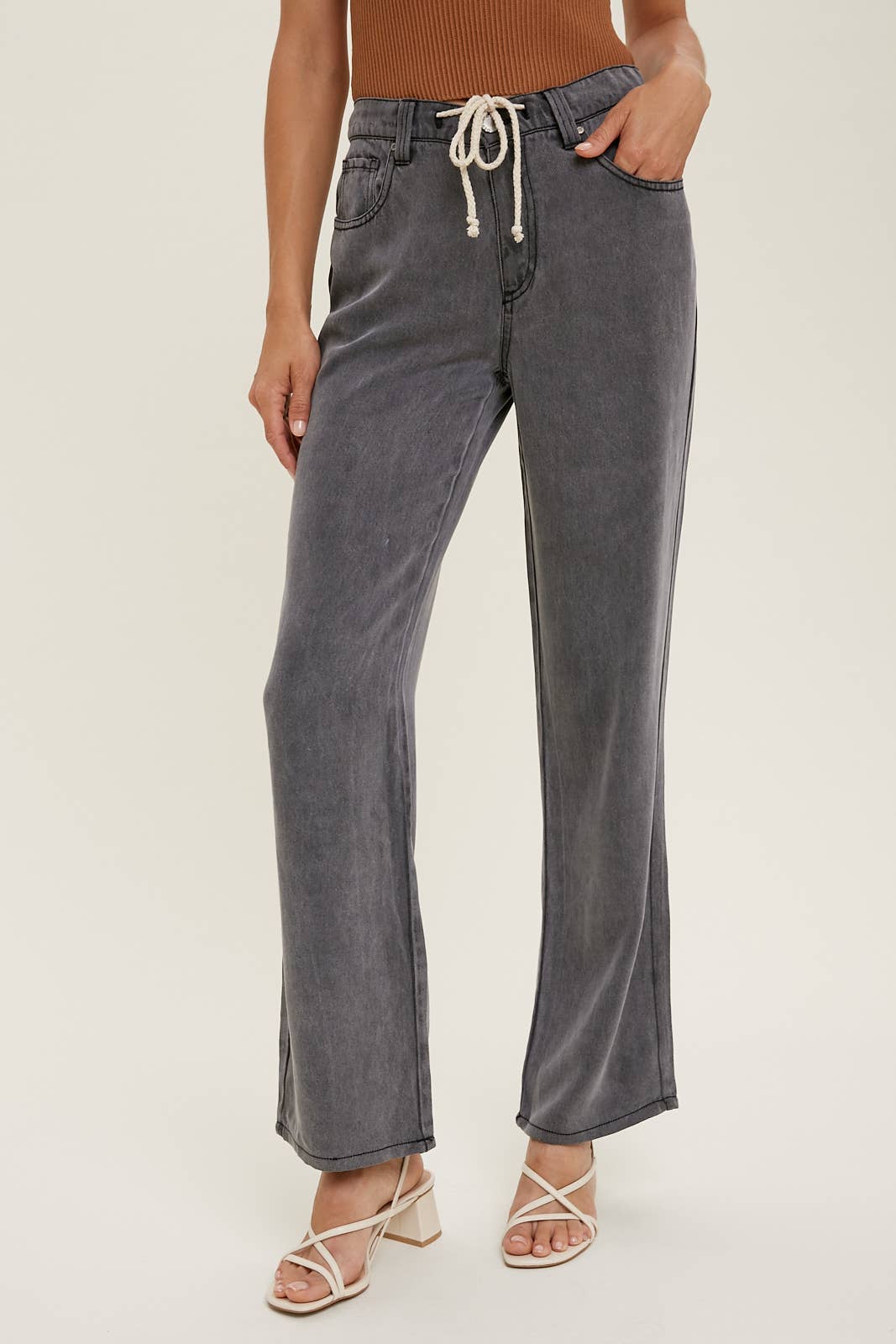 Tencel Pants with Drawstring