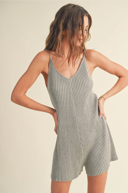 Ribbed Knit Romper