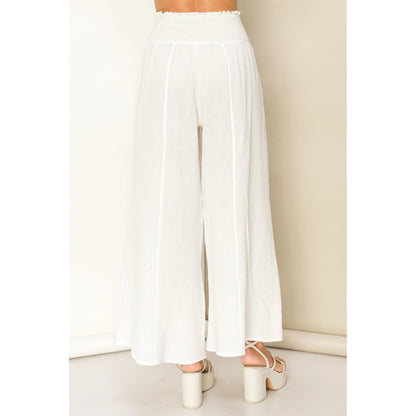 Smocked Waist Gauze Pants