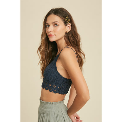 Double Strap Scalloped Lace Bralette