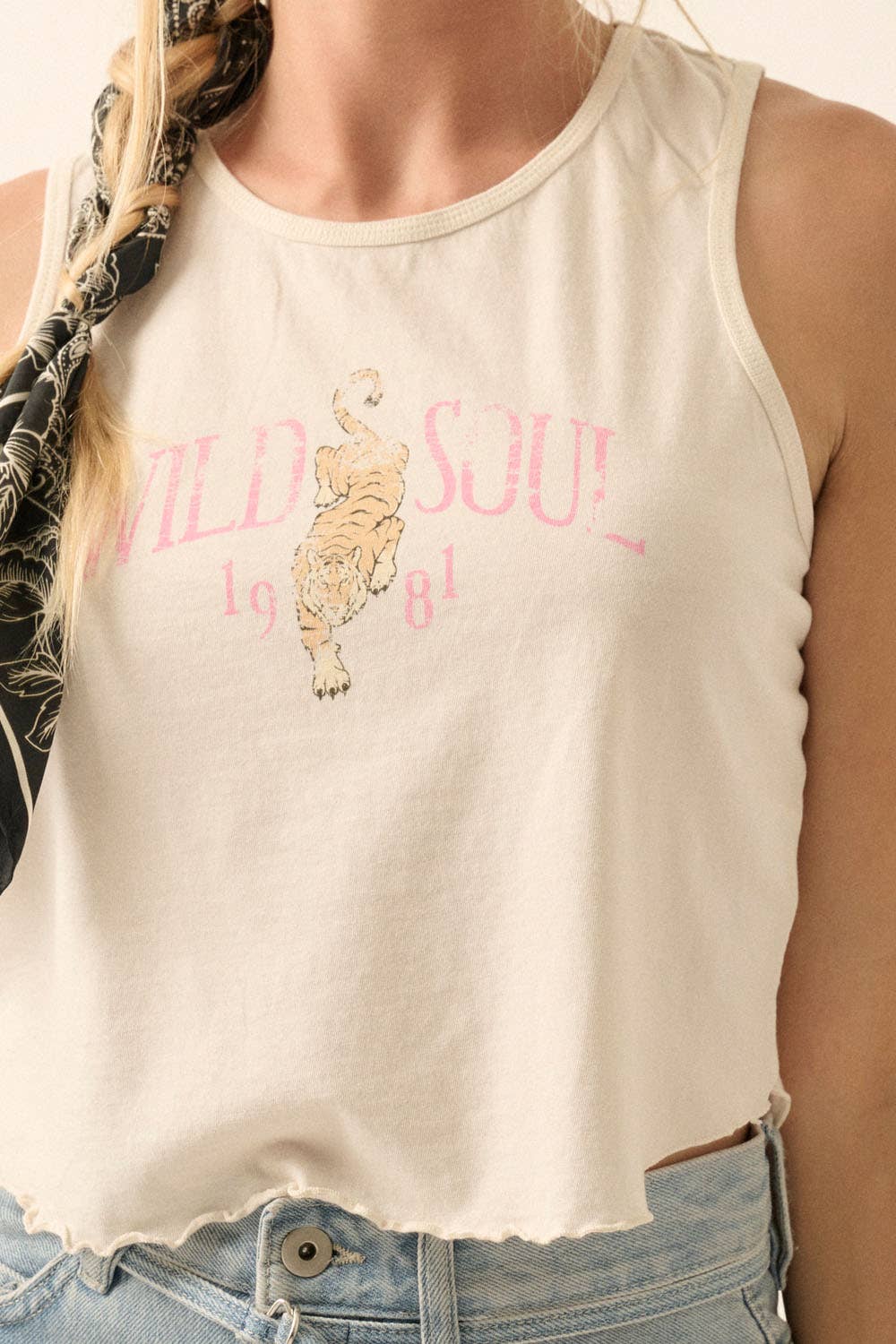 Wild Soul 1981 Round Neck Graphic Tank Top