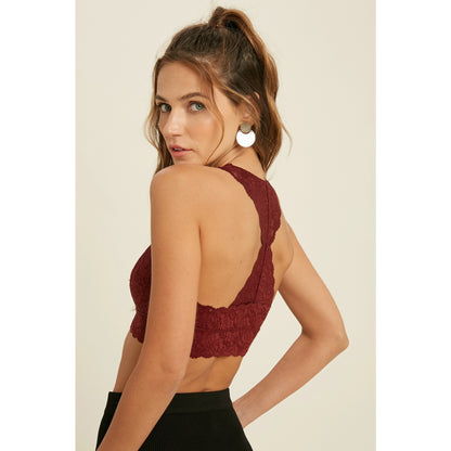 Racerback Scalloped Lace Bralette