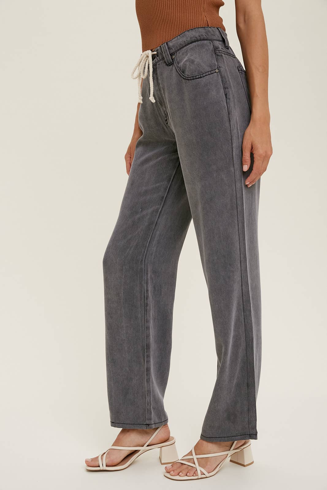 Tencel Pants with Drawstring