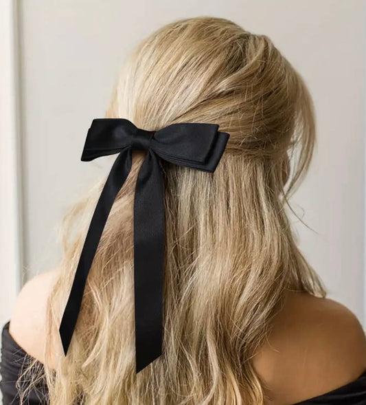 Double Bow Satin Hair Clips