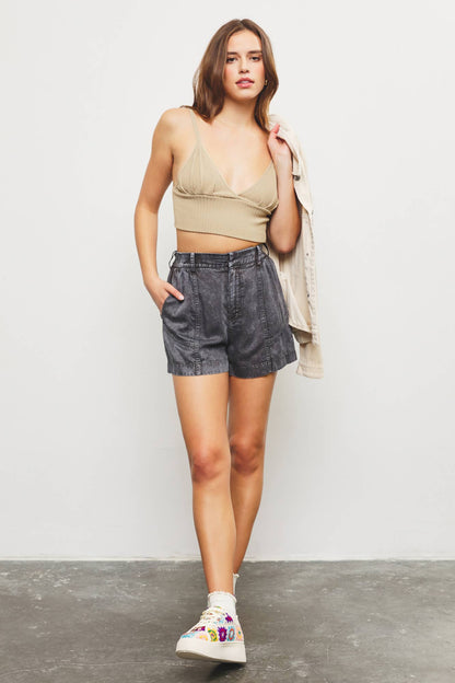 Flare Vintage Washed Shorts