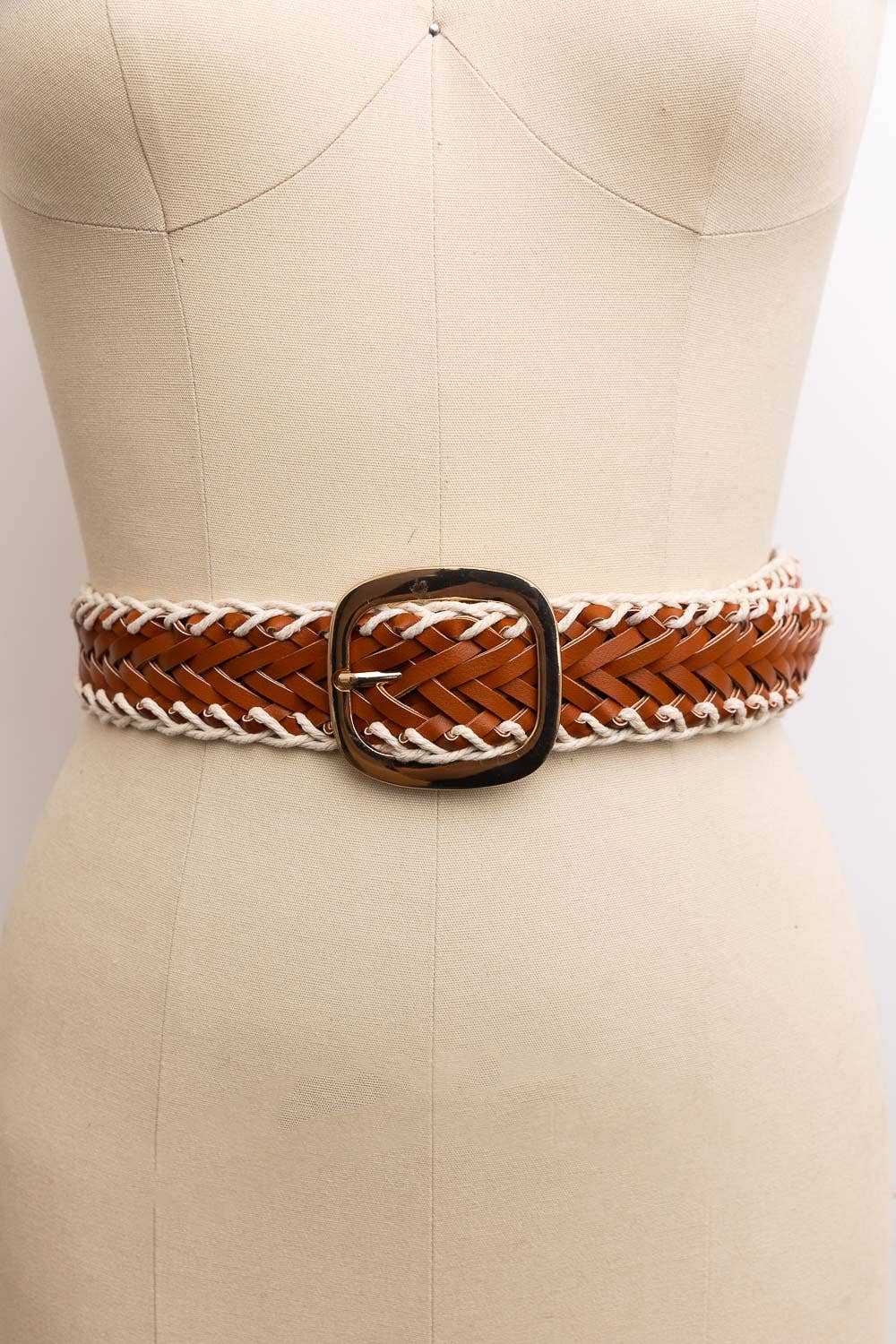 Crochet Woven Leather Belt