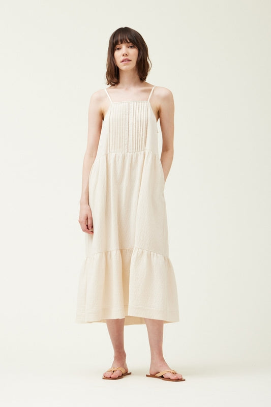 Textured Gauze Midi Dress