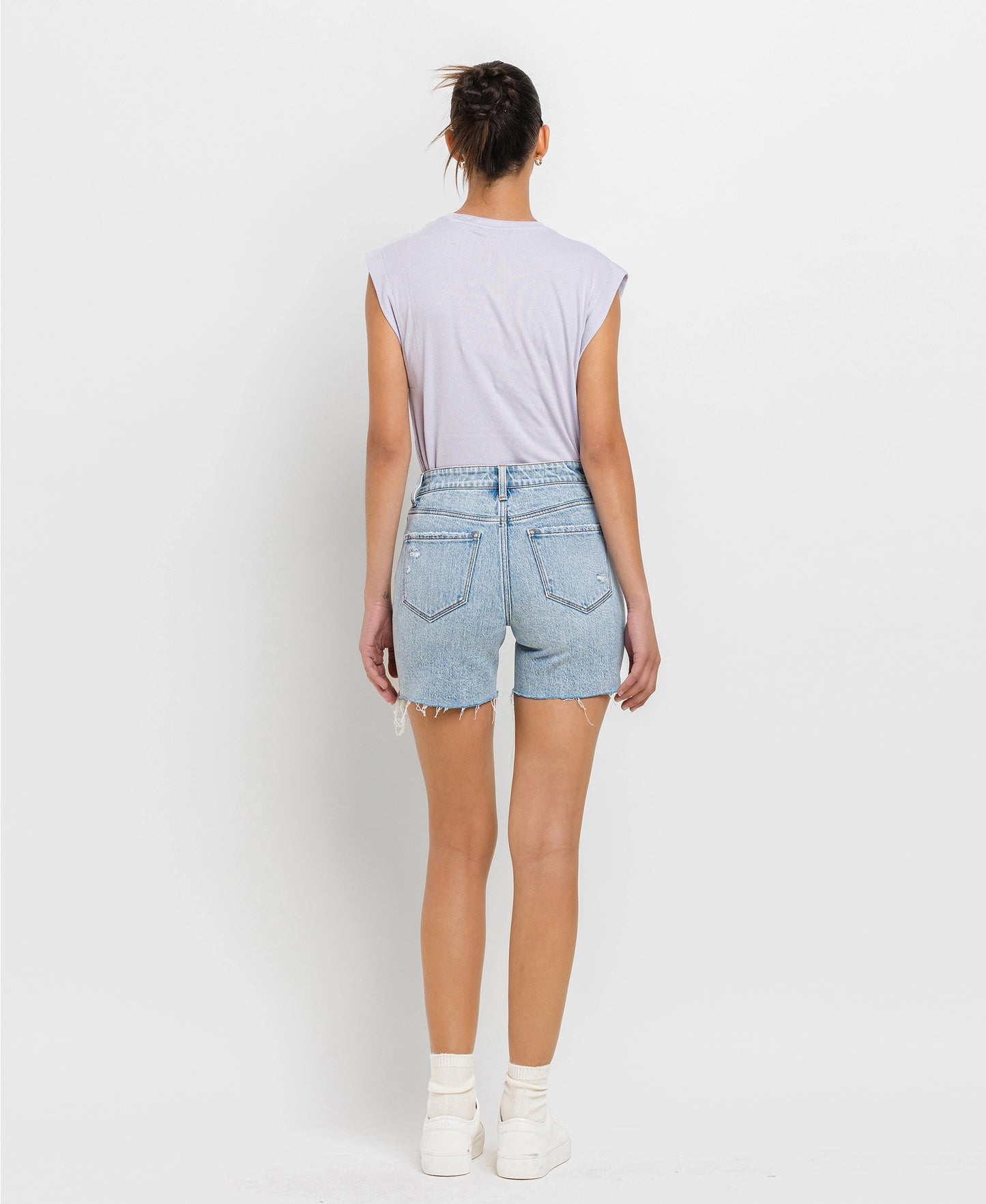 High Rise Midi Shorts