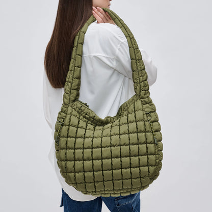 Quilted Puffer Nylon Hobo