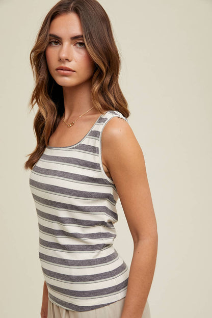 Multi-Color Striped Tank