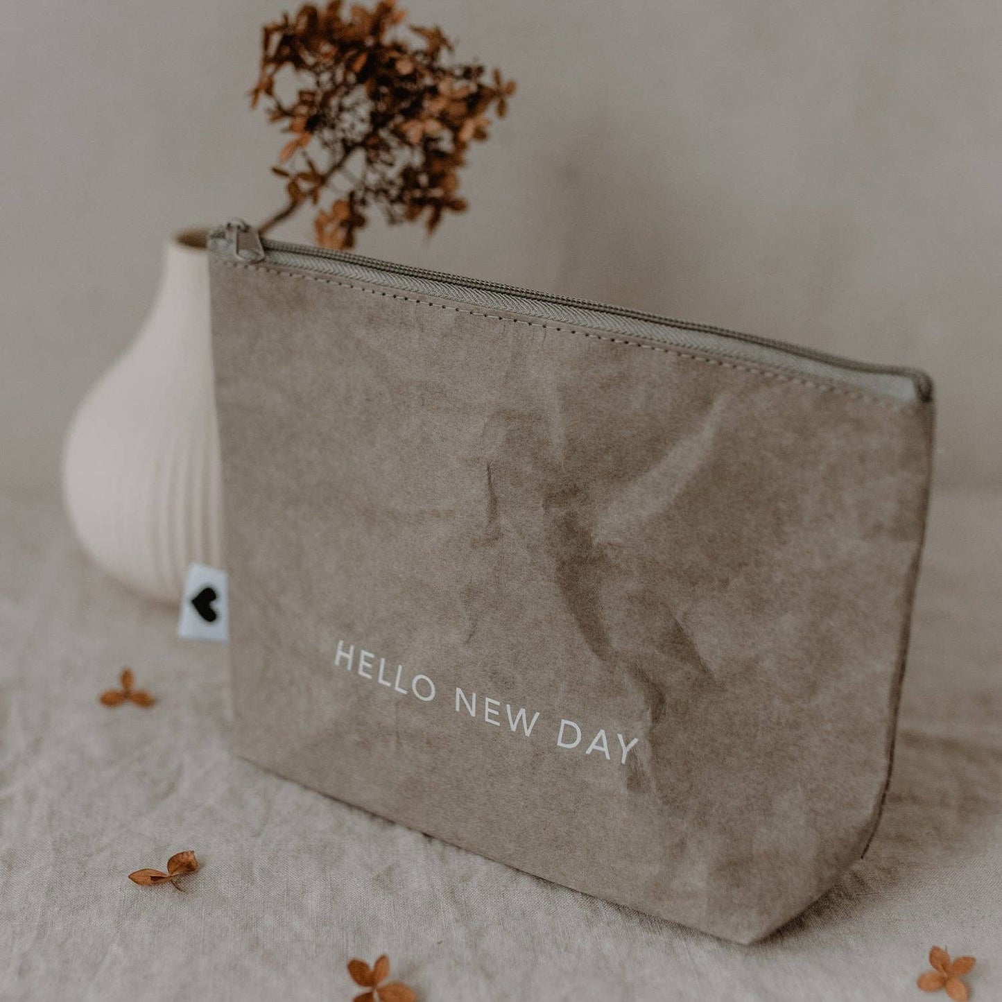 Hello New Day cosmetic bag