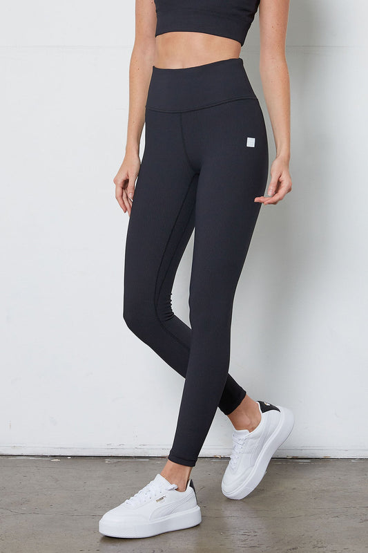 Nancy Ribbed Texture Legging Black