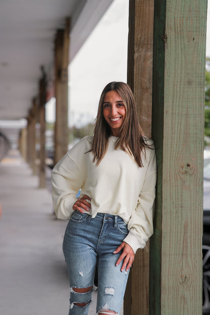 Cropped Crewneck Sweatshirt