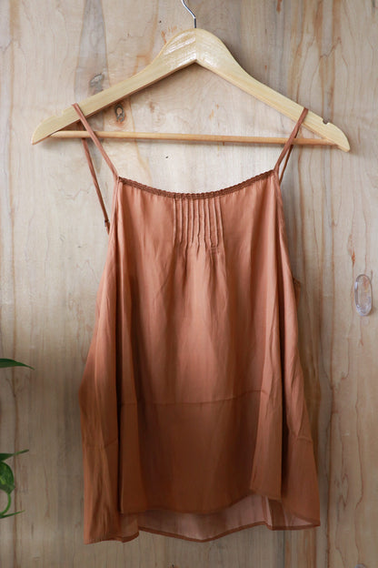 Terra Cotta Satin Lace Cami