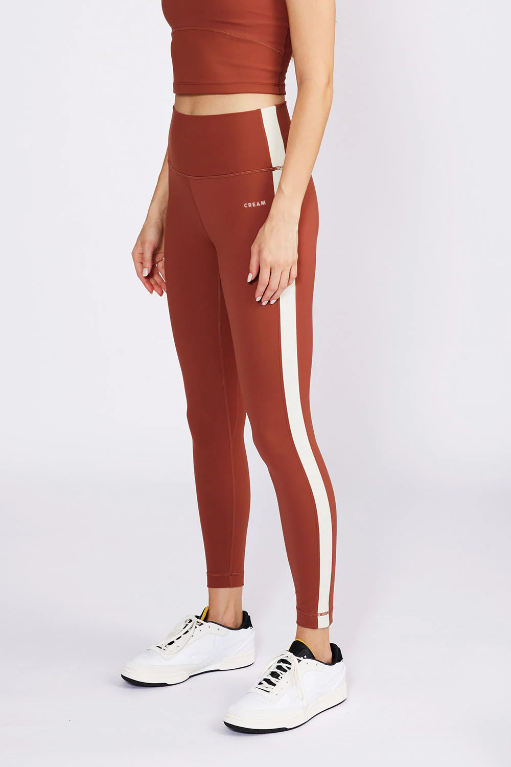 Hana 7/8 Side Stripe Leggings Rust