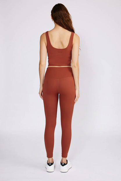 Hana 7/8 Side Stripe Leggings Rust