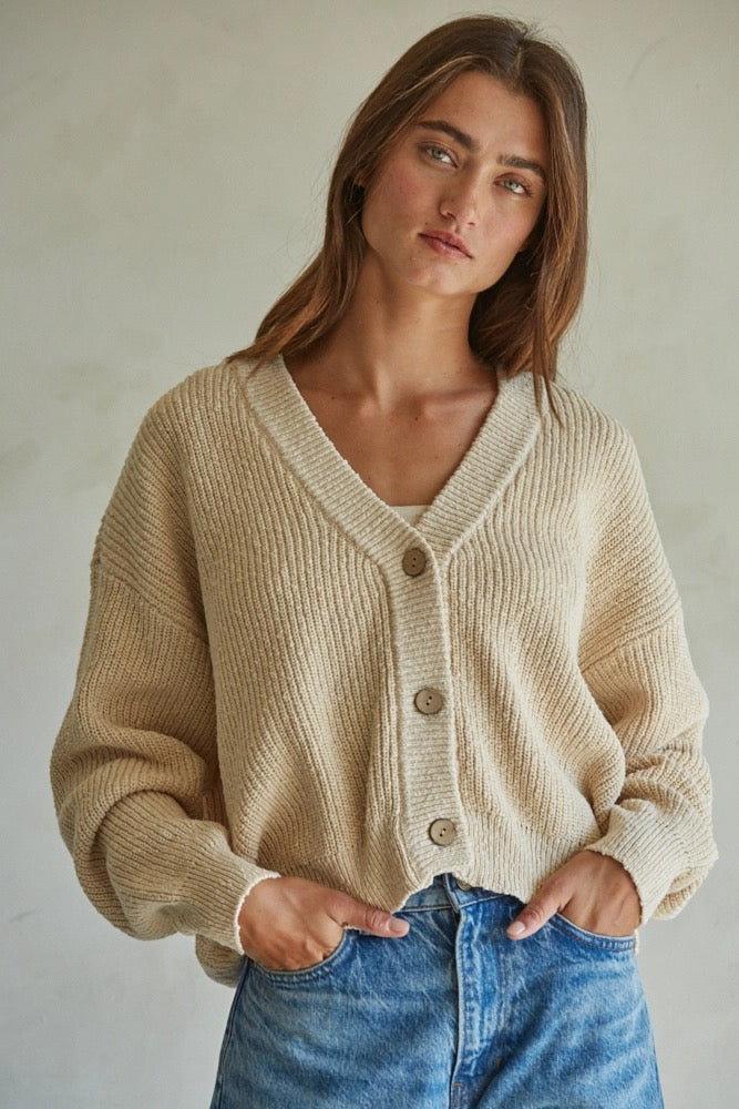 Knit Sweater Button Down Cardigan