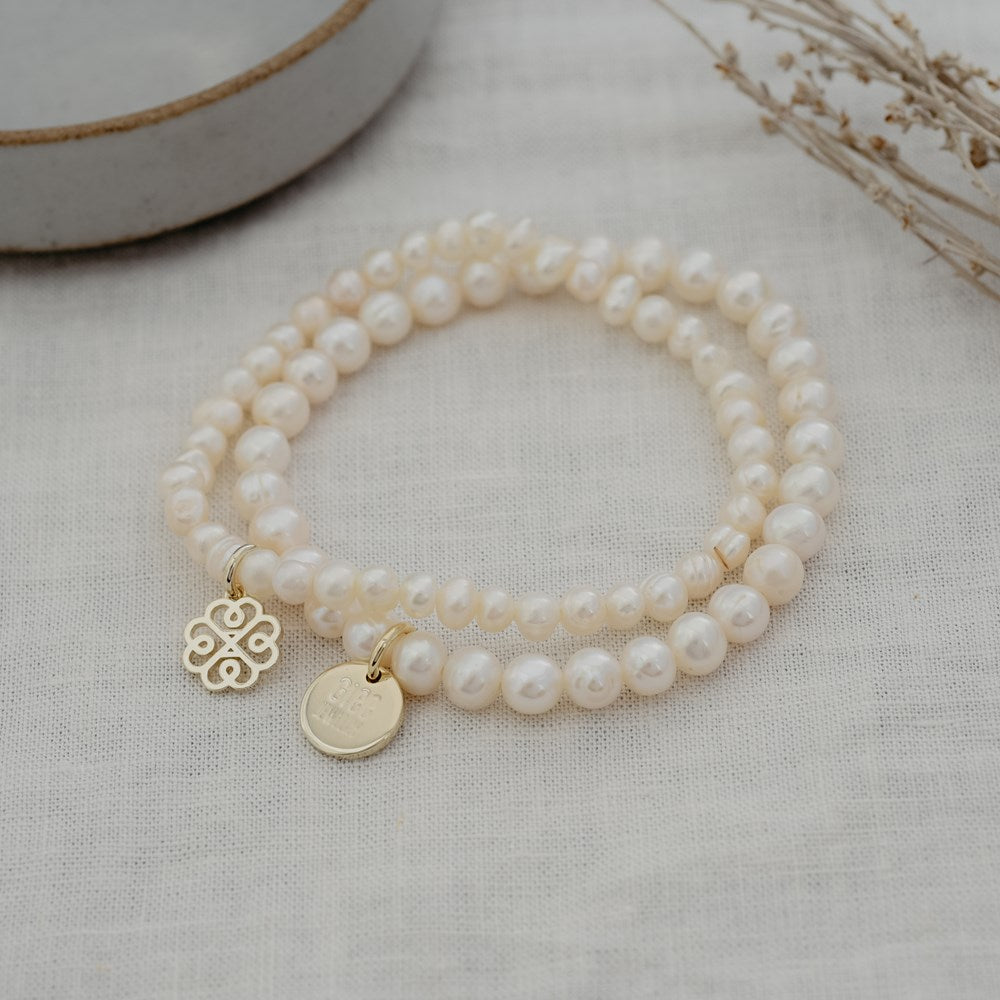 Pearly Stacked Up Bracelet