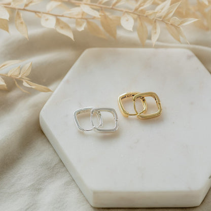 Petite Square Hoops