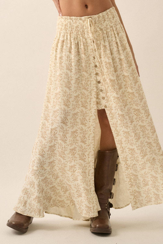 Annie Buttoned Maxi Skirt