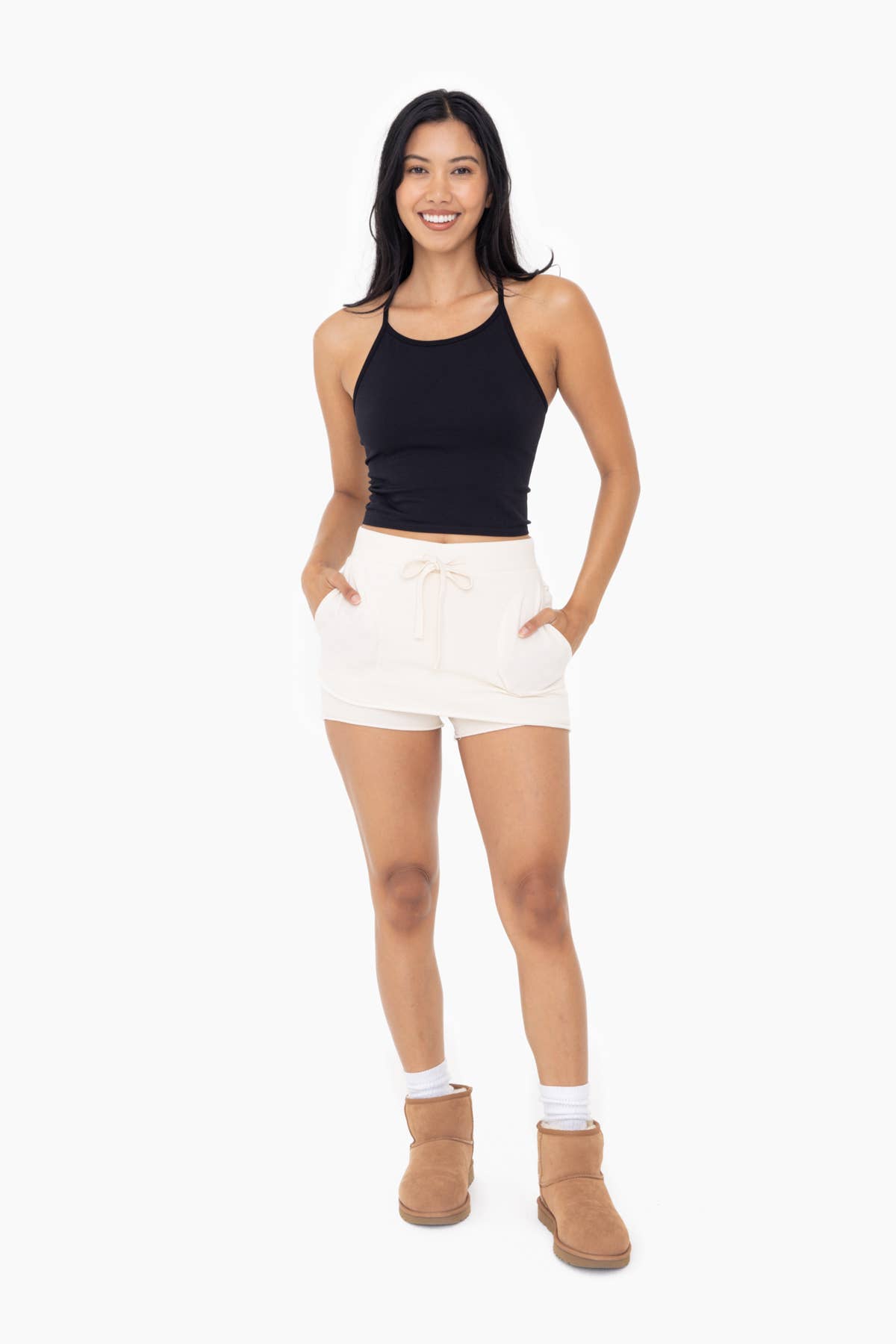 Asymmetrical Raw Hem Skort