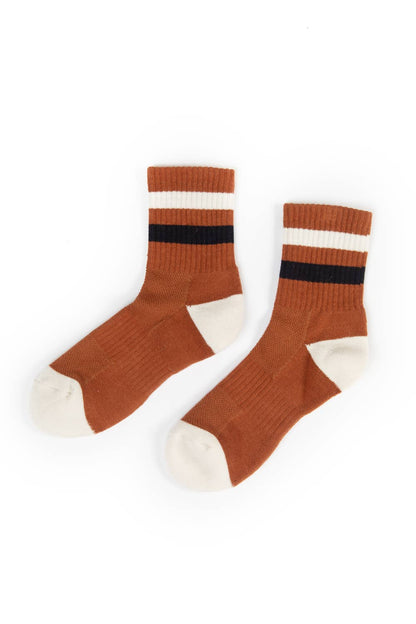 Color Block Stripe Crew Socks