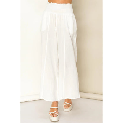 Smocked Waist Gauze Pants