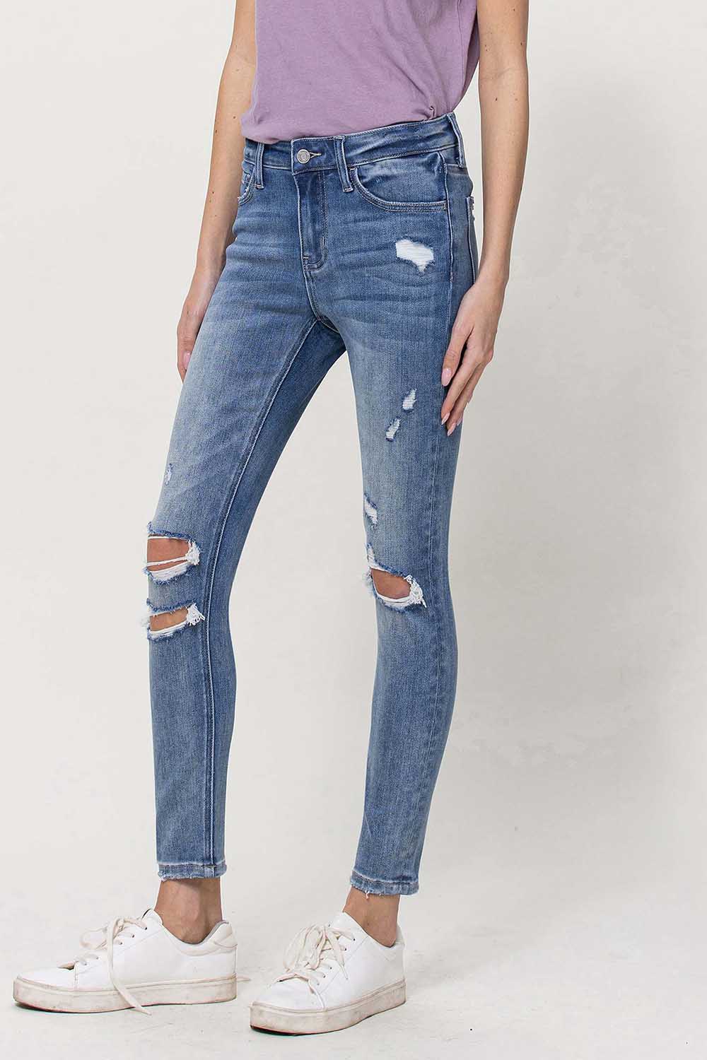 Mid Rise Ankle Skinny Jeans