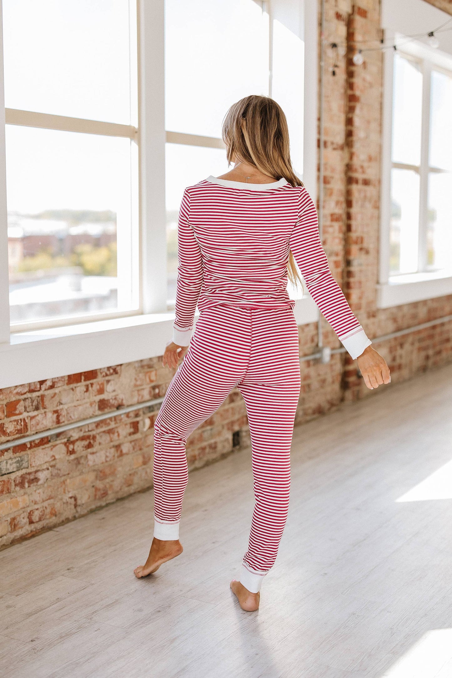 Striped Christmas Pajama Set