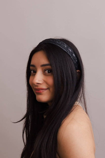 Vegan Leather Patterned Headband