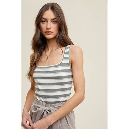 Multi-Color Striped Tank