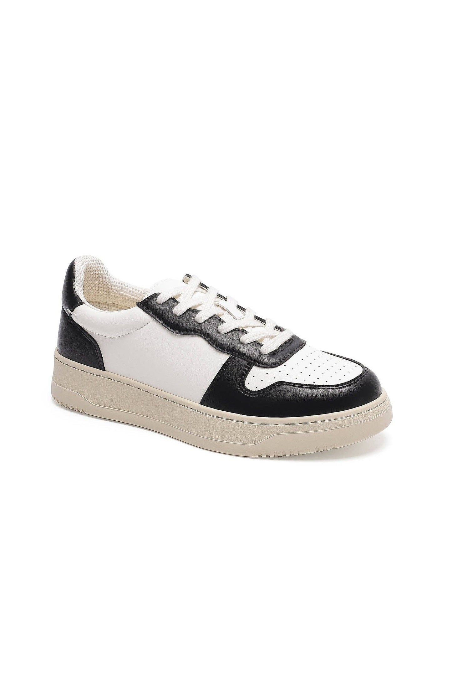 color block low platform sneaker